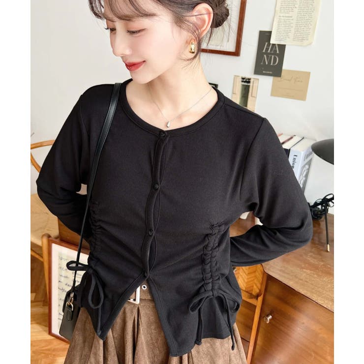 フロントドロストリブカットソーカーディガン | moment+ | 詳細画像13 