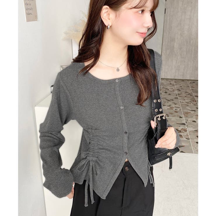 フロントドロストリブカットソーカーディガン | moment+ | 詳細画像18 