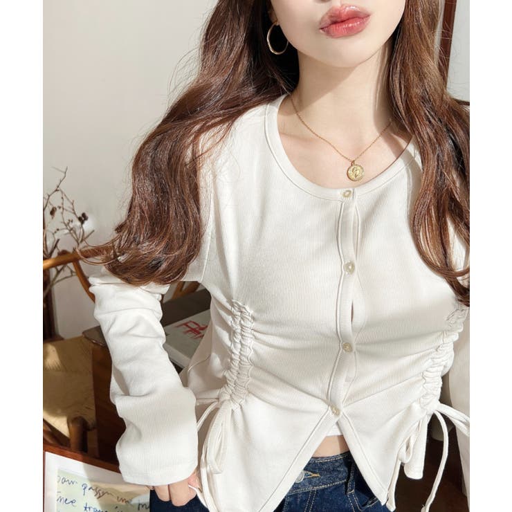 フロントドロストリブカットソーカーディガン | moment+ | 詳細画像5 