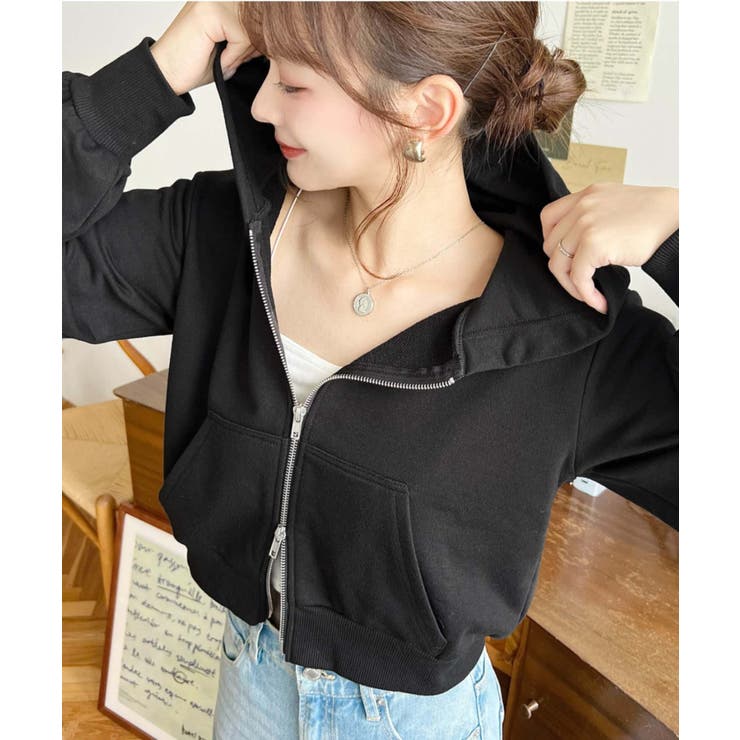 ダブルジップショートパーカー | moment+ | 詳細画像10 