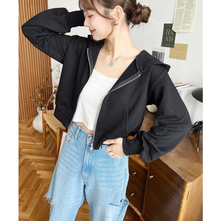 ダブルジップショートパーカー | moment+ | 詳細画像12 