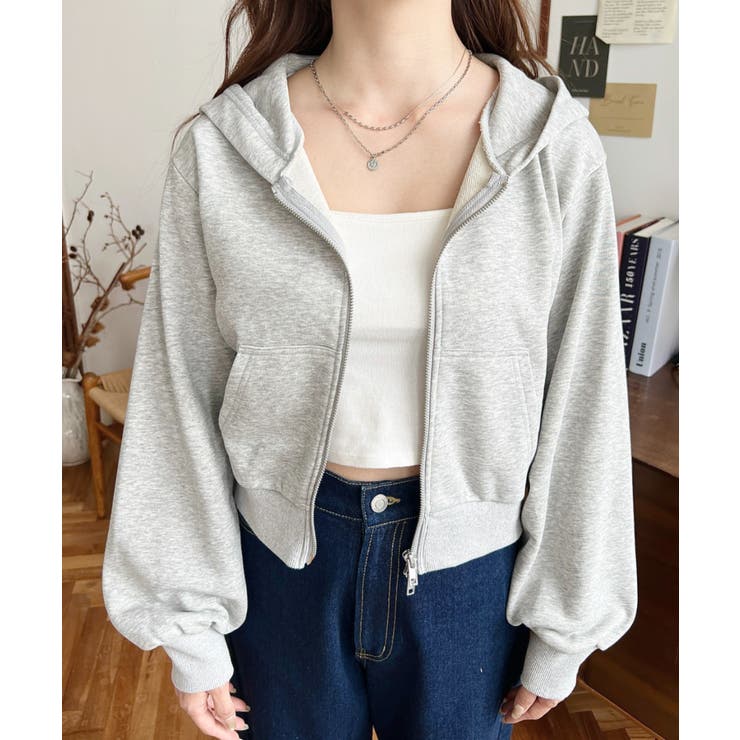 ダブルジップショートパーカー | moment+ | 詳細画像17 