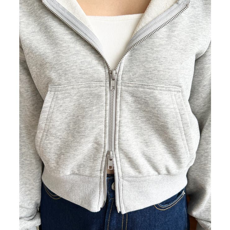 ダブルジップショートパーカー | moment+ | 詳細画像19 