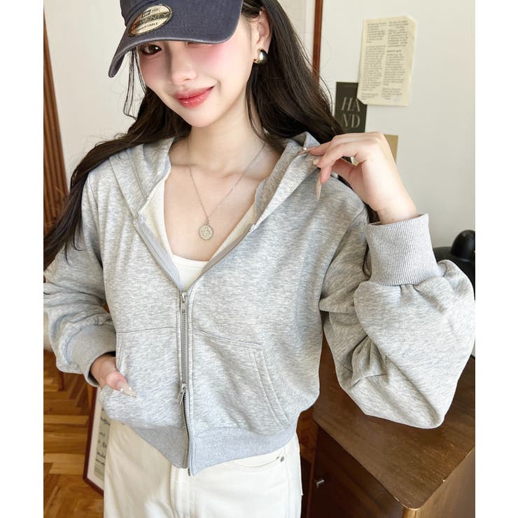 ダブルジップショートパーカー | moment+ | 詳細画像25 