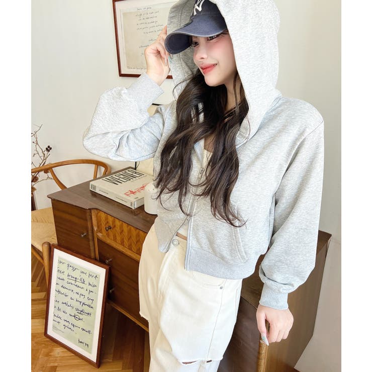 ダブルジップショートパーカー | moment+ | 詳細画像26 