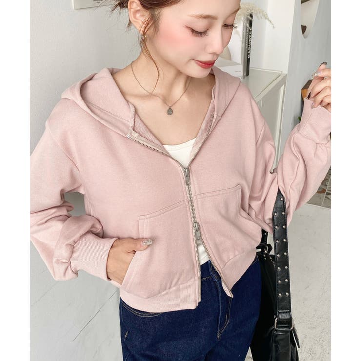 ダブルジップショートパーカー[品番：ERMW0004059]｜moment+