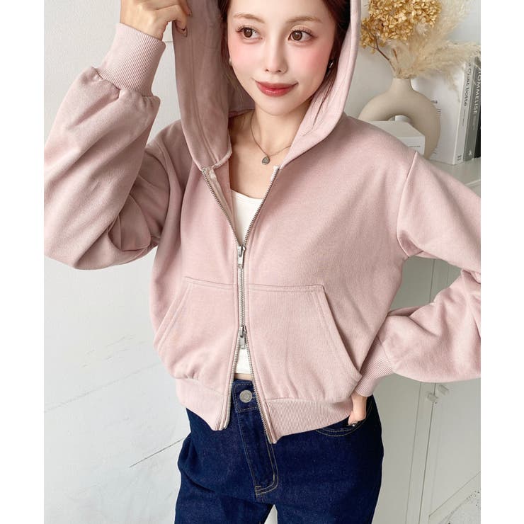 ダブルジップショートパーカー | moment+ | 詳細画像31 