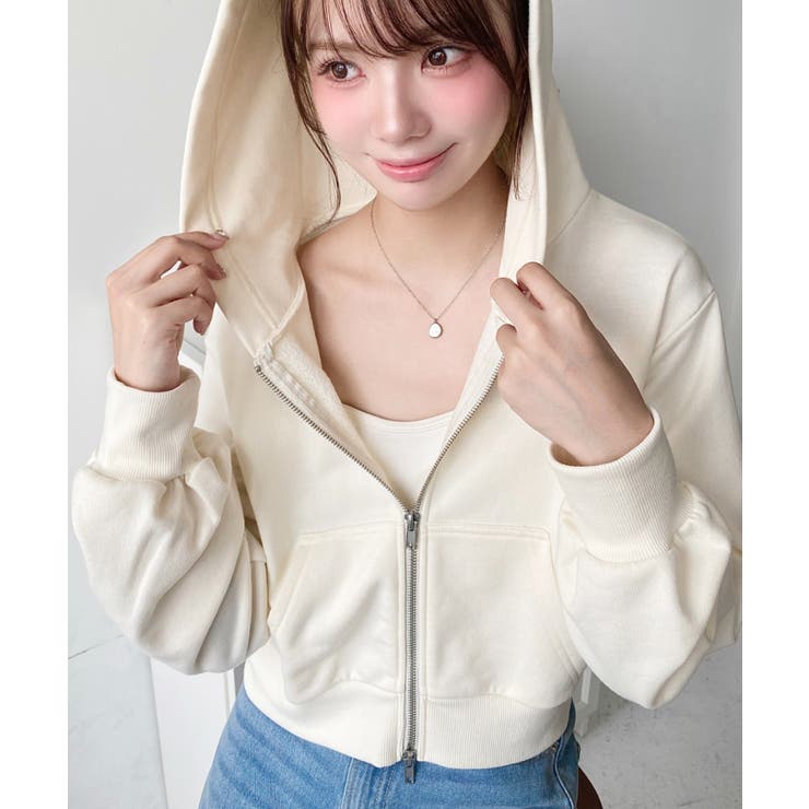 ダブルジップショートパーカー | moment+ | 詳細画像5 