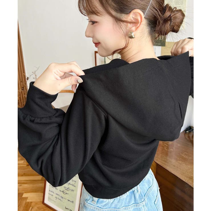 ダブルジップショートパーカー | moment+ | 詳細画像9 