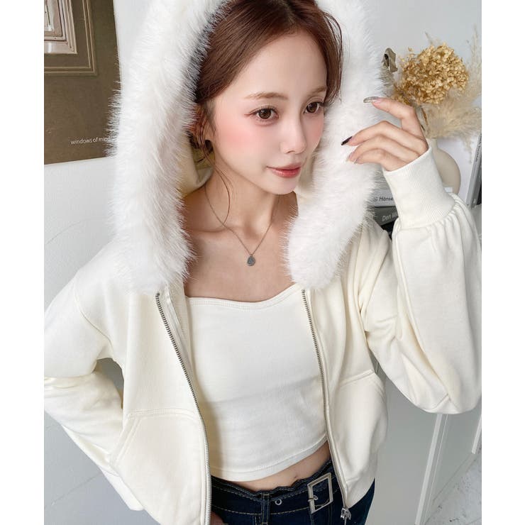 KENZO ショート丈ジャケット フード付きパーカー ファー付き 3color