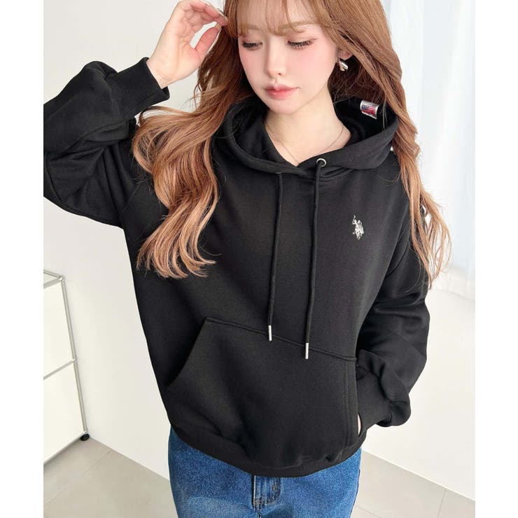 U.S.POLO ASSN.ワンポイント刺繍ショート丈パーカー | moment+ | 詳細画像21 