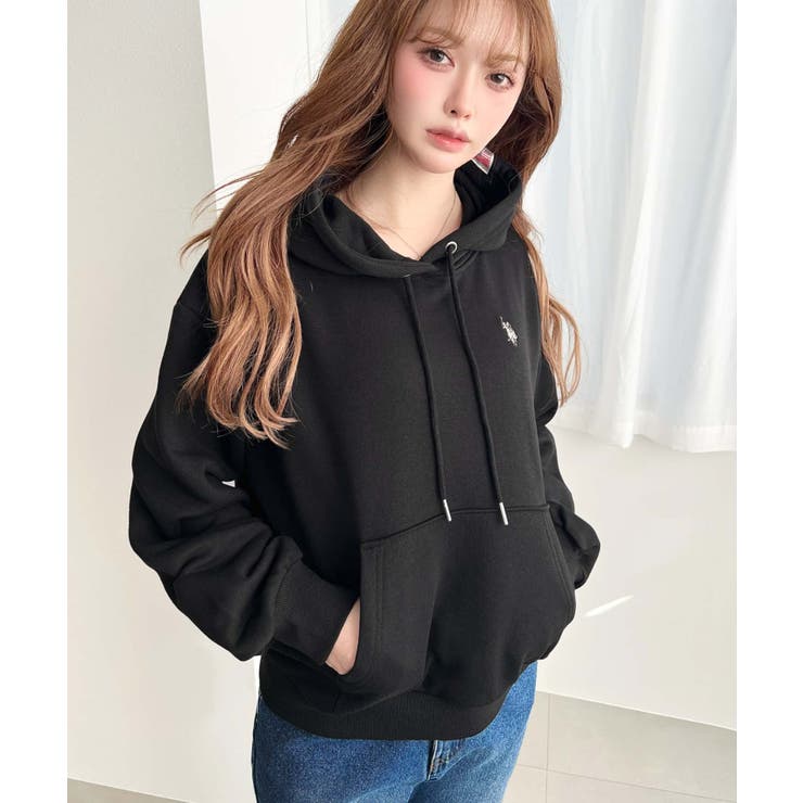 U.S.POLO ASSN.ワンポイント刺繍ショート丈パーカー | moment+ | 詳細画像22 