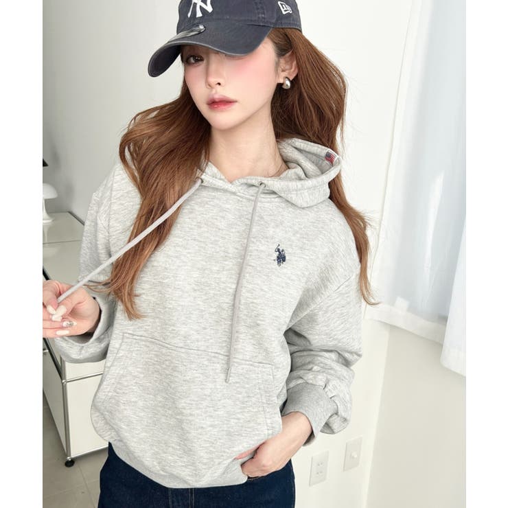 U.S.POLO ASSN.ワンポイント刺繍ショート丈パーカー | moment+ | 詳細画像26 