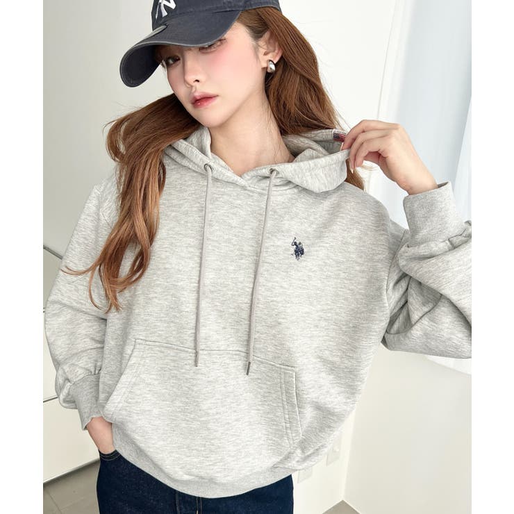 U.S.POLO ASSN.ワンポイント刺繍ショート丈パーカー | moment+ | 詳細画像27 