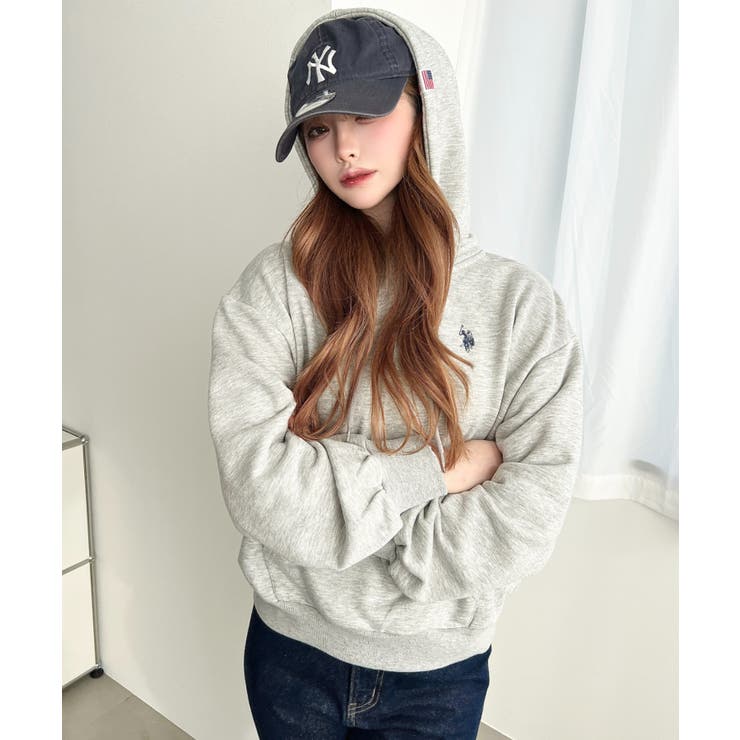 U.S.POLO ASSN.ワンポイント刺繍ショート丈パーカー | moment+ | 詳細画像28 