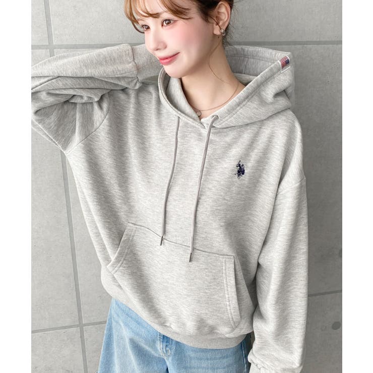 U.S.POLO ASSN.ワンポイント刺繍ショート丈パーカー | moment+ | 詳細画像30 