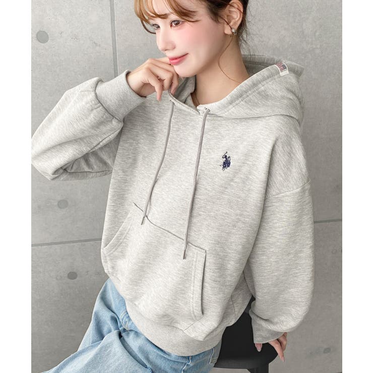U.S.POLO ASSN.ワンポイント刺繍ショート丈パーカー | moment+ | 詳細画像34 