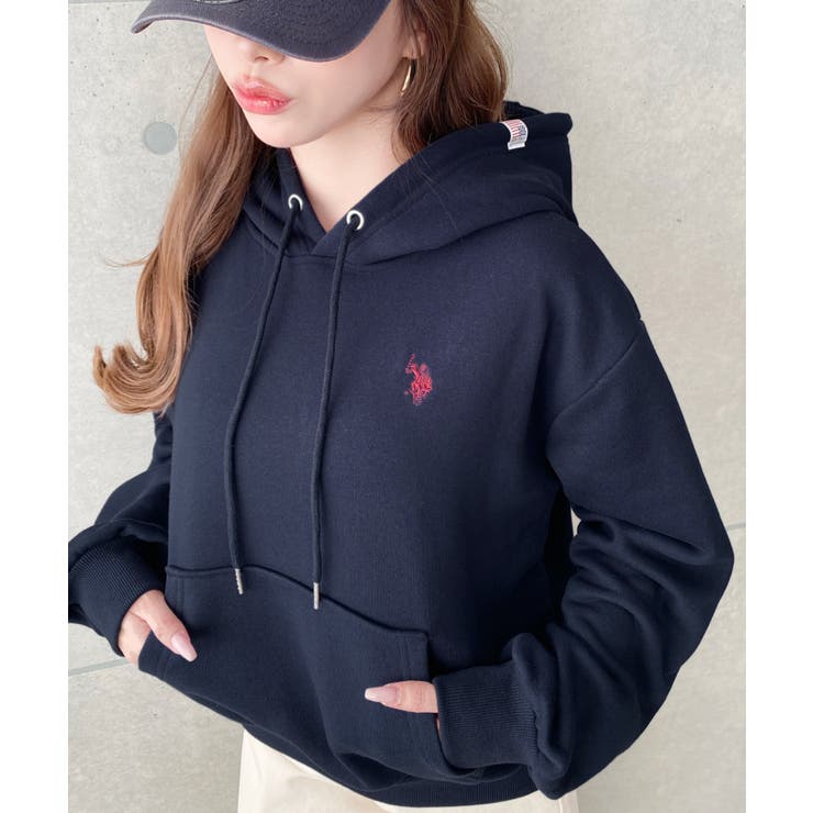U.S.POLO ASSN.ワンポイント刺繍ショート丈パーカー | moment+ | 詳細画像35 