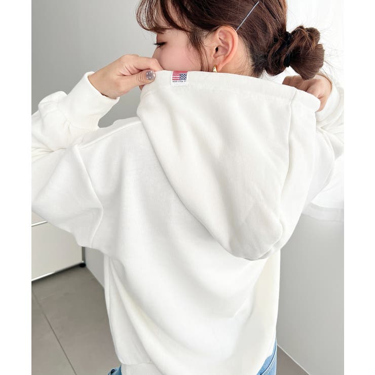 U.S.POLO ASSN.ワンポイント刺繍ショート丈パーカー | moment+ | 詳細画像6 