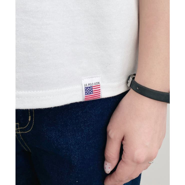 U.S.POLO ASSN.ワンポイント刺繍リンガー半袖Tシャツ | moment+ | 詳細画像10 