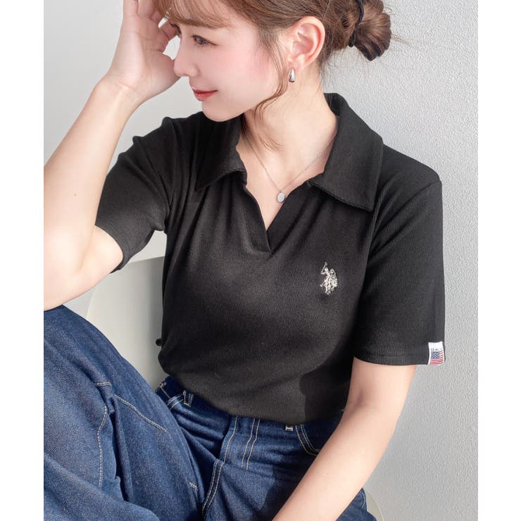 U.S.POLO ASSN.ワンポイント刺繍スキッパー衿半袖カットソー | moment+ | 詳細画像16 