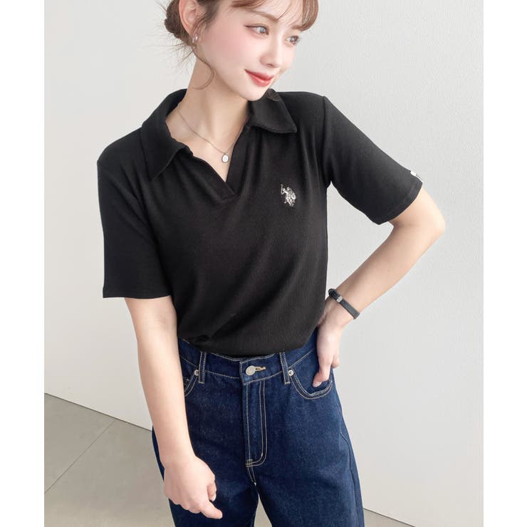 U.S.POLO ASSN.ワンポイント刺繍スキッパー衿半袖カットソー | moment+ | 詳細画像17 
