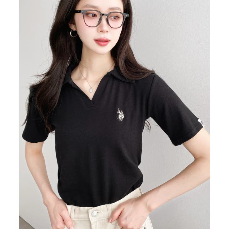 U.S.POLO ASSN.ワンポイント刺繍スキッパー衿半袖カットソー | moment+ | 詳細画像18 