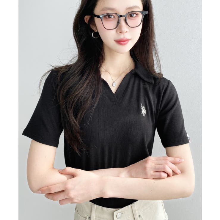 U.S.POLO ASSN.ワンポイント刺繍スキッパー衿半袖カットソー | moment+ | 詳細画像19 