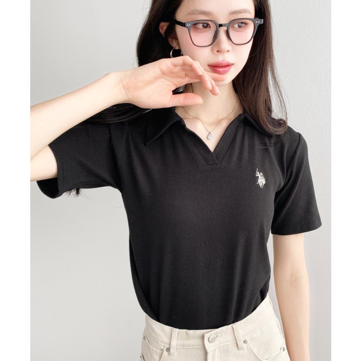 U.S.POLO ASSN.ワンポイント刺繍スキッパー衿半袖カットソー | moment+ | 詳細画像20 