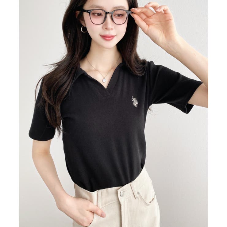 U.S.POLO ASSN.ワンポイント刺繍スキッパー衿半袖カットソー | moment+ | 詳細画像21 