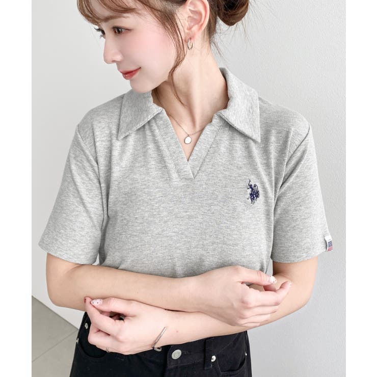 U.S.POLO ASSN.ワンポイント刺繍スキッパー衿半袖カットソー | moment+ | 詳細画像23 
