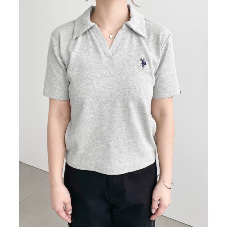 U.S.POLO ASSN.ワンポイント刺繍スキッパー衿半袖カットソー | moment+ | 詳細画像28 