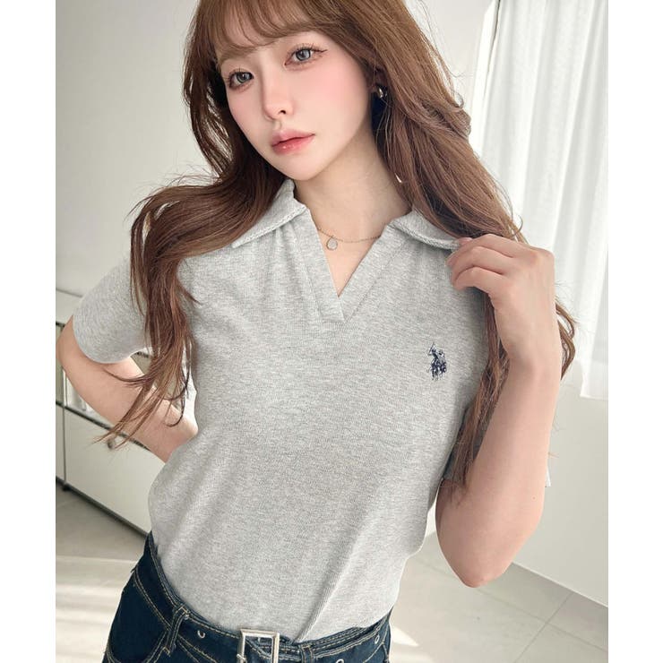 U.S.POLO ASSN.ワンポイント刺繍スキッパー衿半袖カットソー | moment+ | 詳細画像36 