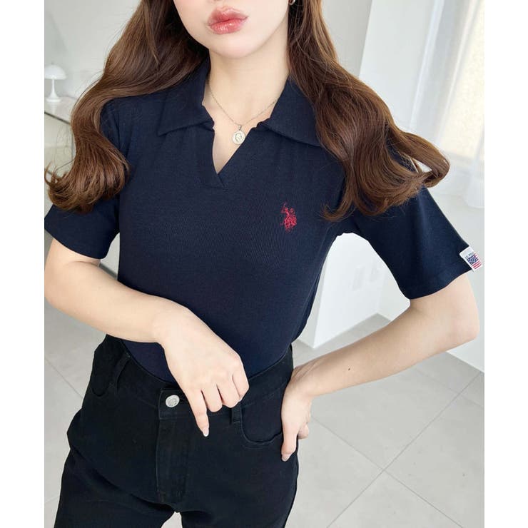 U.S.POLO ASSN.ワンポイント刺繍スキッパー衿半袖カットソー | moment+ | 詳細画像40 