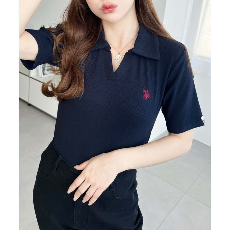 U.S.POLO ASSN.ワンポイント刺繍スキッパー衿半袖カットソー | moment+ | 詳細画像42 