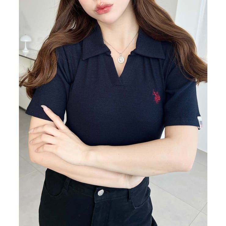 U.S.POLO ASSN.ワンポイント刺繍スキッパー衿半袖カットソー | moment+ | 詳細画像43 
