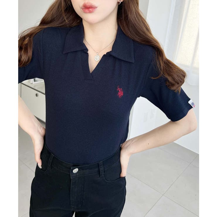 U.S.POLO ASSN.ワンポイント刺繍スキッパー衿半袖カットソー | moment+ | 詳細画像44 