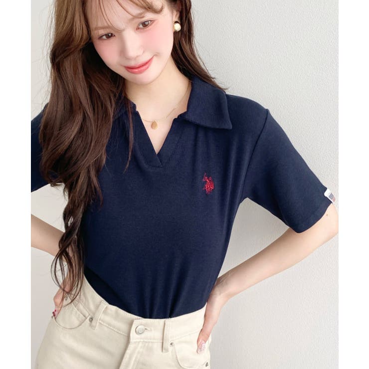 U.S.POLO ASSN.ワンポイント刺繍スキッパー衿半袖カットソー | moment+ | 詳細画像47 