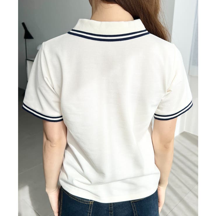 U.S.POLO ASSN.ワンポイント刺繍配色ラインリブ半袖ポロシャツ | moment+ | 詳細画像10 