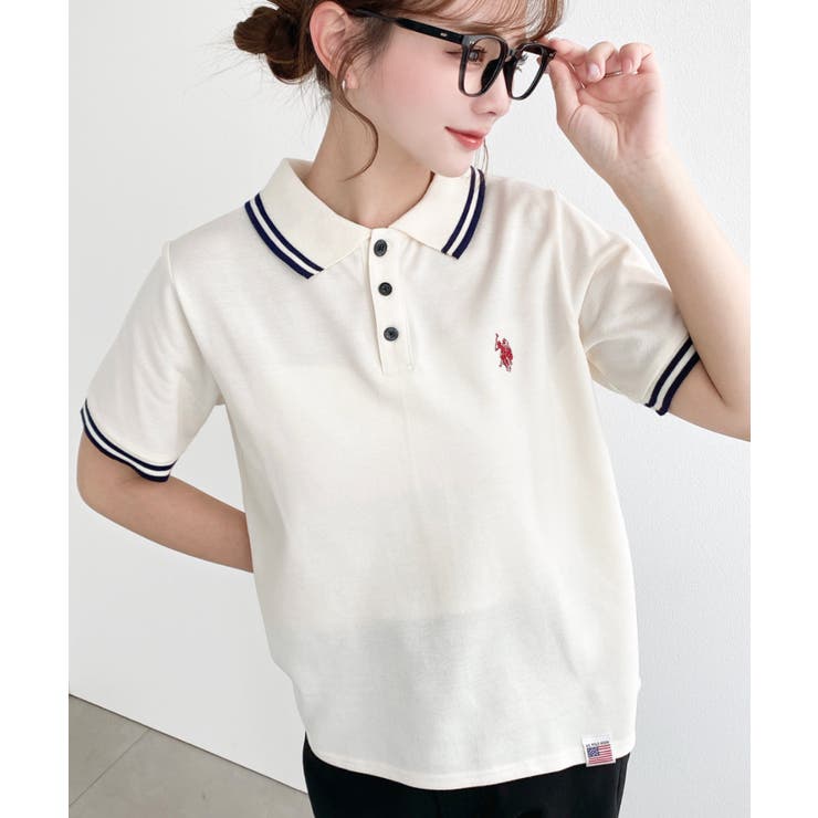 U.S.POLO ASSN.ワンポイント刺繍配色ラインリブ半袖ポロシャツ | moment+ | 詳細画像13 