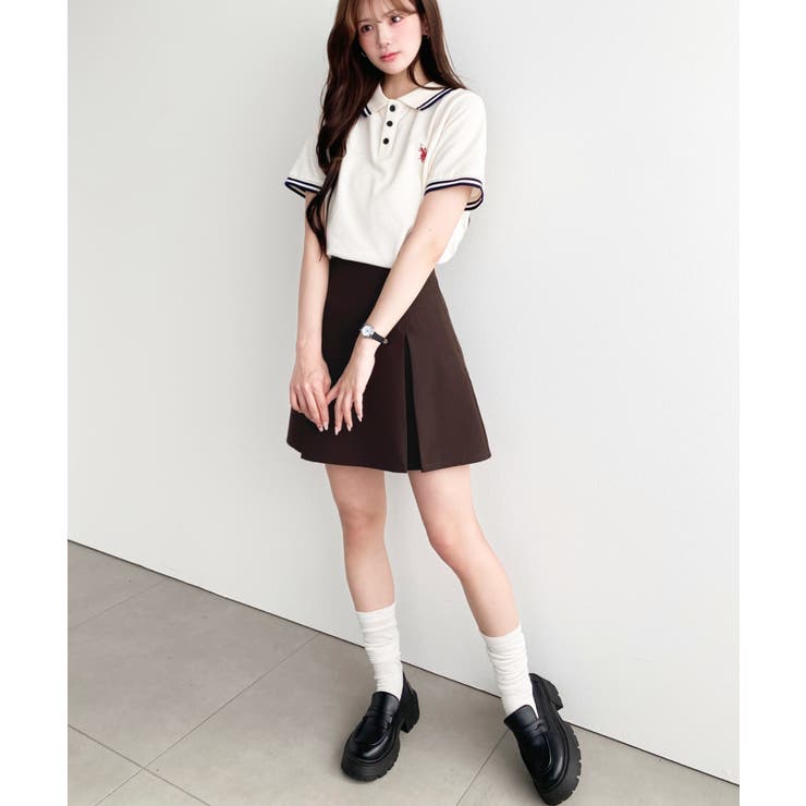 U.S.POLO ASSN.ワンポイント刺繍配色ラインリブ半袖ポロシャツ | moment+ | 詳細画像16 