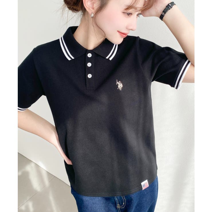 U.S.POLO ASSN.ワンポイント刺繍配色ラインリブ半袖ポロシャツ | moment+ | 詳細画像18 