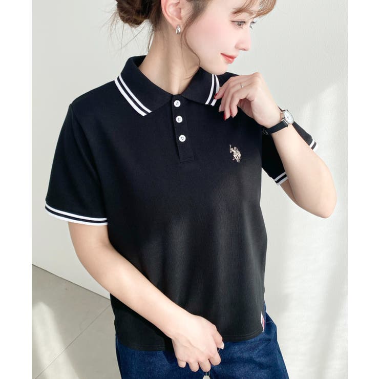 U.S.POLO ASSN.ワンポイント刺繍配色ラインリブ半袖ポロシャツ | moment+ | 詳細画像19 