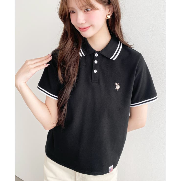U.S.POLO ASSN.ワンポイント刺繍配色ラインリブ半袖ポロシャツ | moment+ | 詳細画像22 