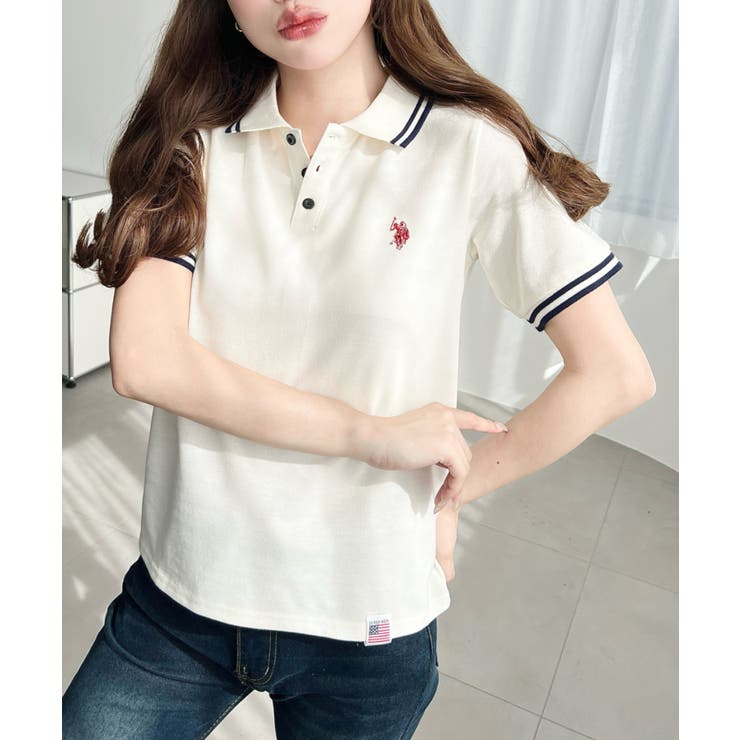U.S.POLO ASSN.ワンポイント刺繍配色ラインリブ半袖ポロシャツ | moment+ | 詳細画像6 