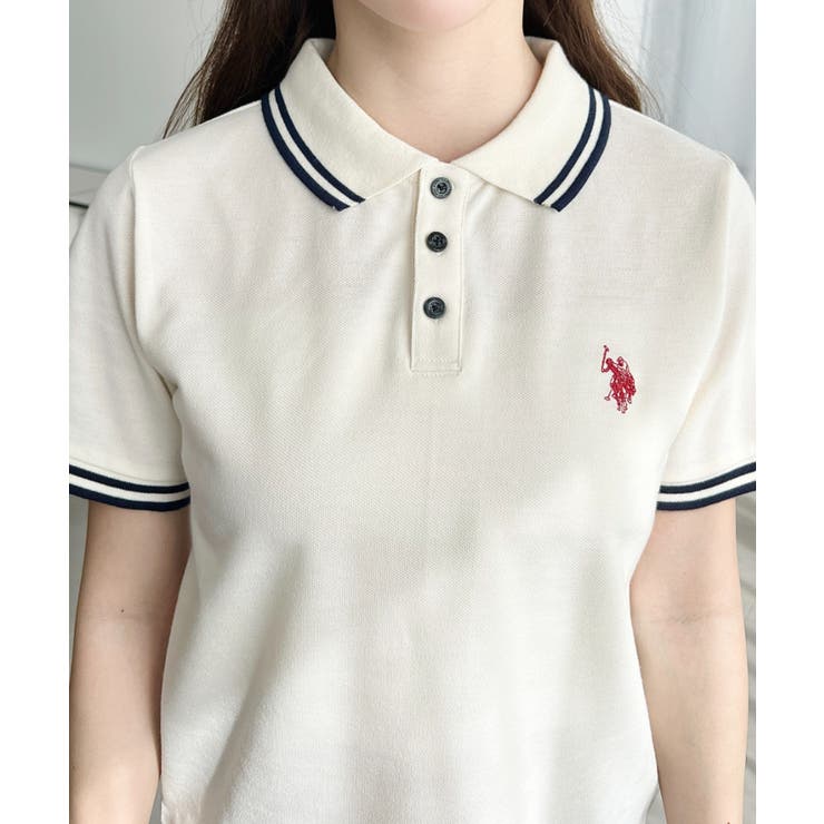 U.S.POLO ASSN.ワンポイント刺繍配色ラインリブ半袖ポロシャツ | moment+ | 詳細画像8 