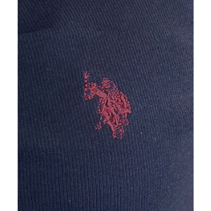 U.S.POLO ASSN.ワンポイント刺繍ギャザーヘンリーVネック半袖ワンピ | moment+ | 詳細画像33 