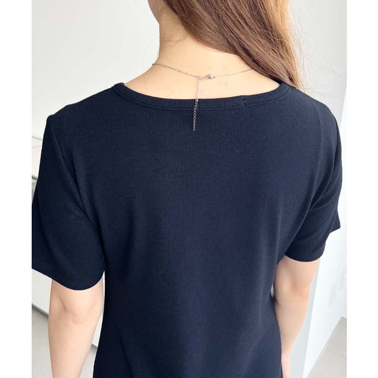 U.S.POLO ASSN.ワンポイント刺繍ギャザーヘンリーVネック半袖ワンピ | moment+ | 詳細画像35 