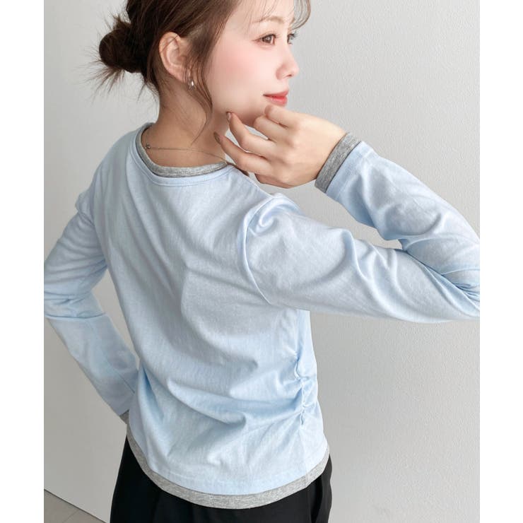 配色レイヤードライクセンタースリットシアープルオーバー | moment+ | 詳細画像24 