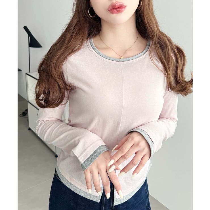 配色レイヤードライクセンタースリットシアープルオーバー | moment+ | 詳細画像29 